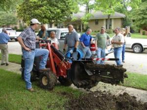 An Antelope Sprinkler Installation using our riding trencher